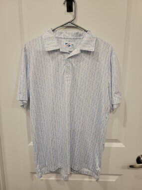 Bermies Polo Shirt with Golfer Print Size M